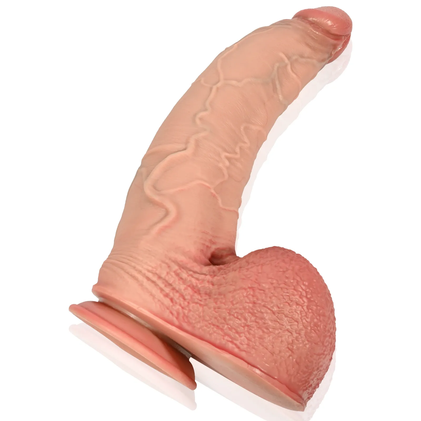 Malik 16" x 3.7"  Huge Curved Suction Cup Dildo-DickExtension