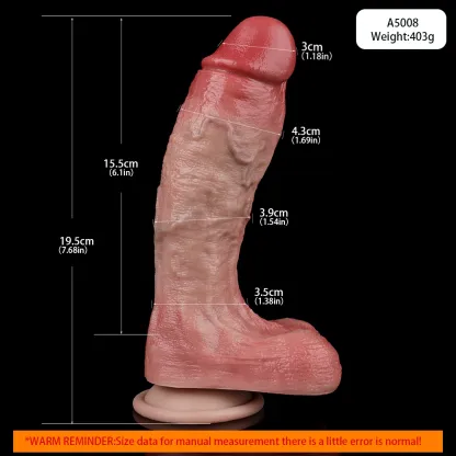 Mask 6"x1.7"  Flesh Soft Realistic Thick Dildo 