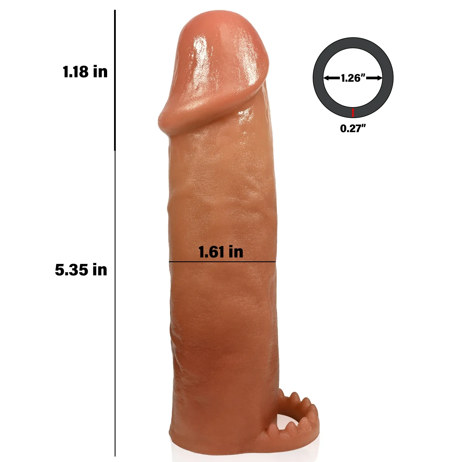 Mason 6.5" x 1.6" Realistic Penis Sleeve in Flesh