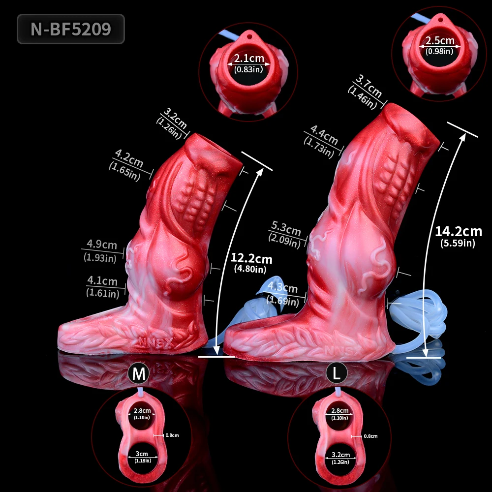 Monet 5.6" x 2.0" Water Spraying Penis Girth Sleeve