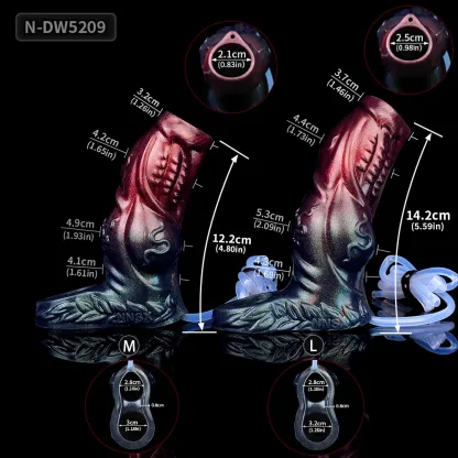 John 5.6" x 2.0" Black Warrior Water Spraying Cock Sleeve