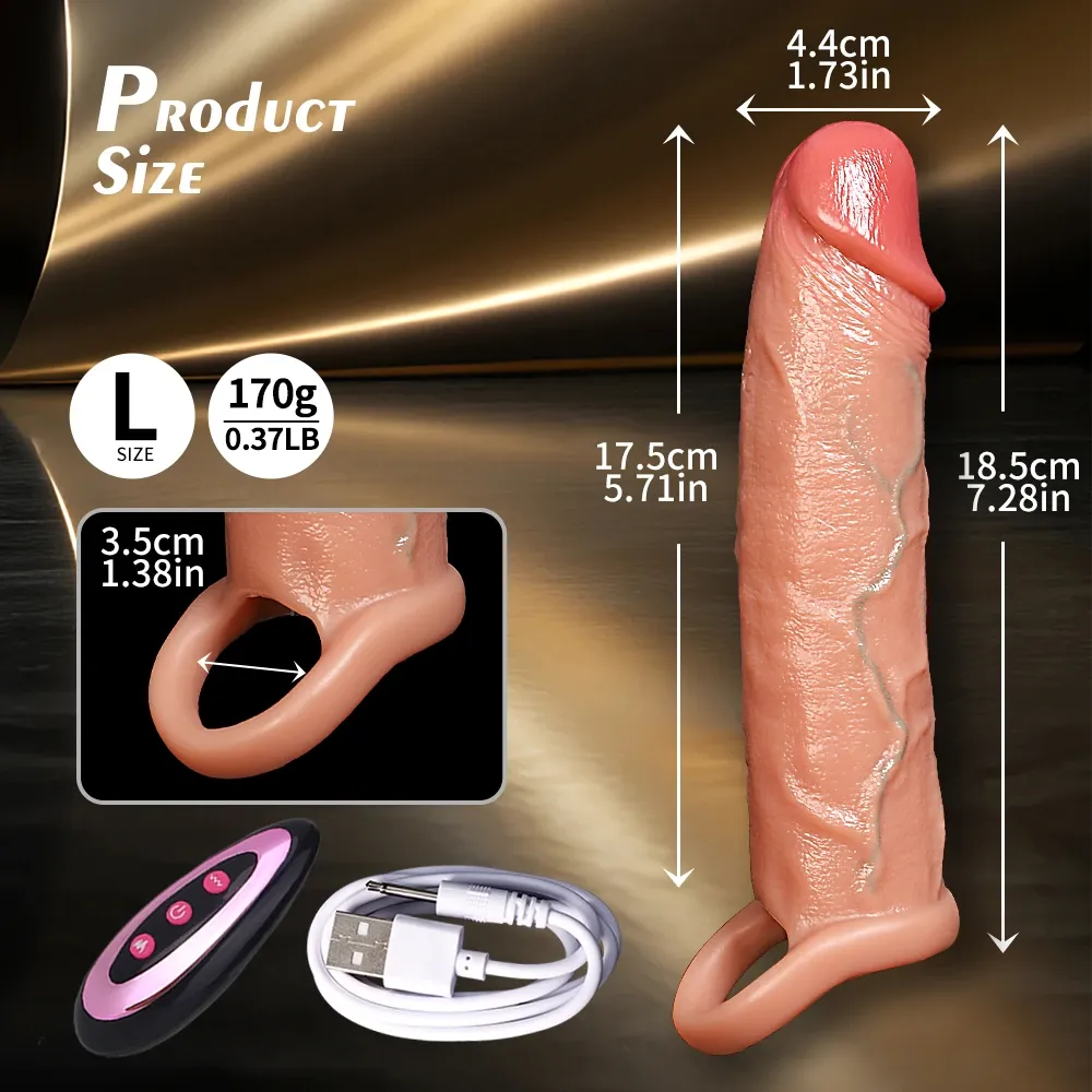 Nathan 7.3"× 1.7"  Realistic Electric Penis Extender With 9 Modes