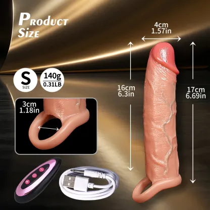 Nathan 7.3"× 1.7"  Realistic Electric Penis Extender With 9 Modes