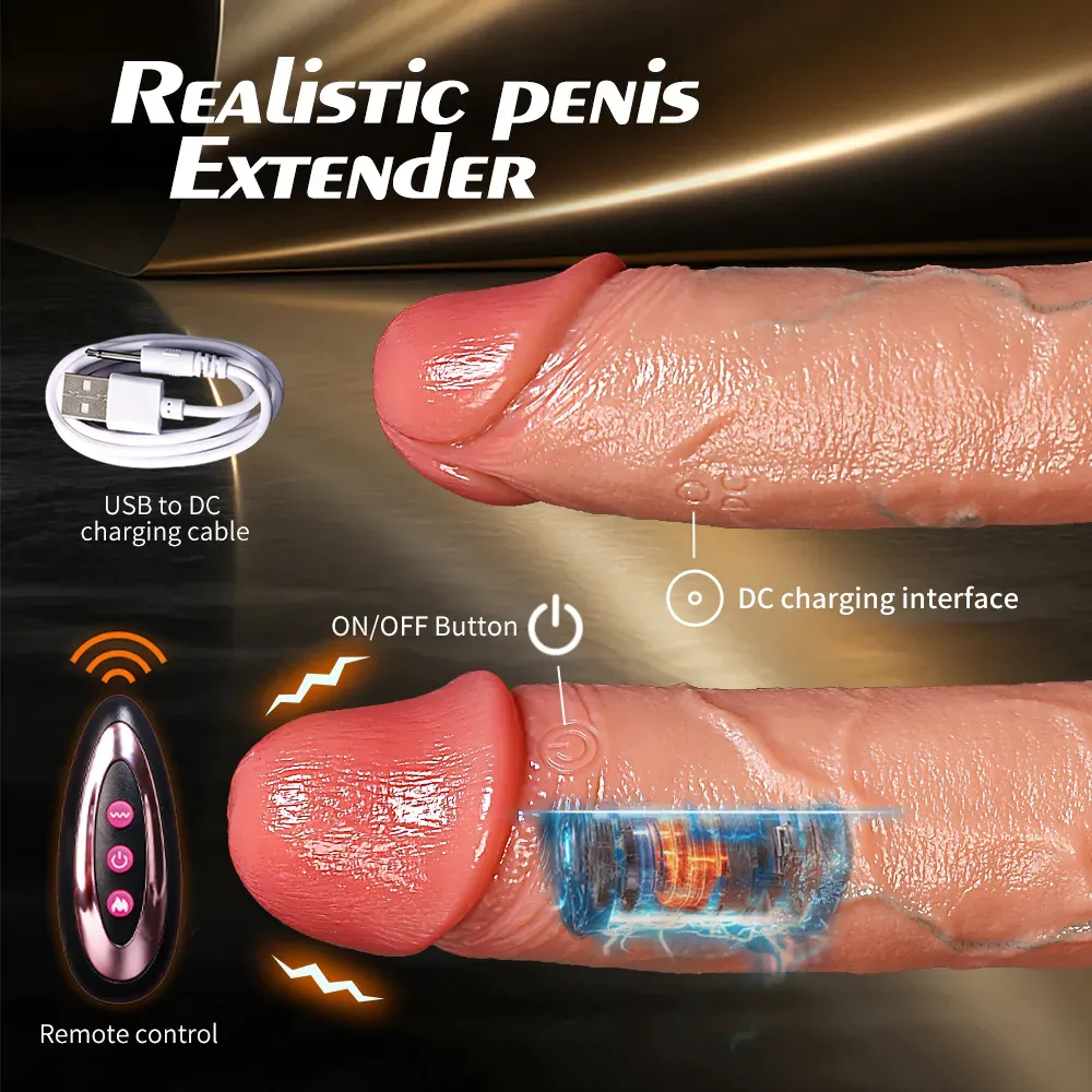 Nathan 7.3"× 1.7"  Realistic Electric Penis Extender With 9 Modes