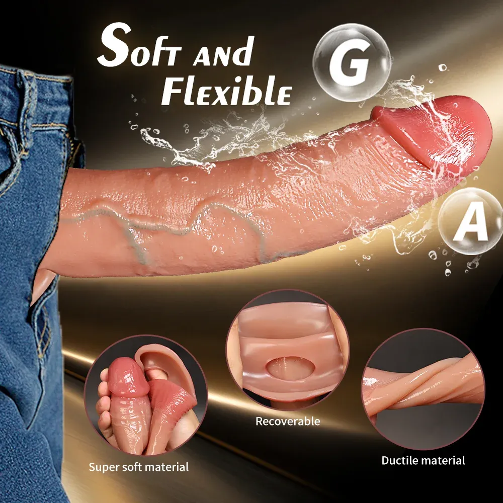 Nathan 7.3"× 1.7"  Realistic Electric Penis Extender With 9 Modes