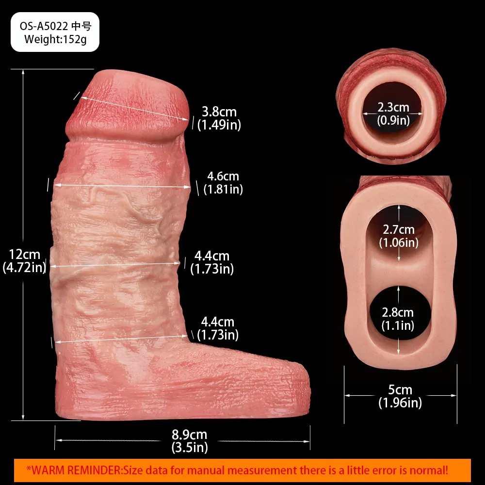 Maui 5.9” x 1.77” Realistic Thick Cock Girth Sleeve(S-L)