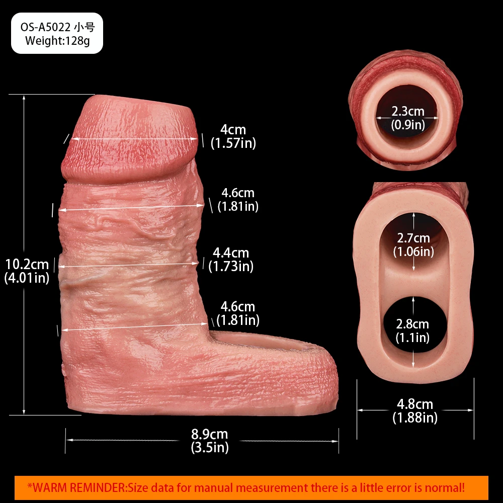 Maui 5.9” x 1.77” Realistic Thick Cock Girth Sleeve(S-L)