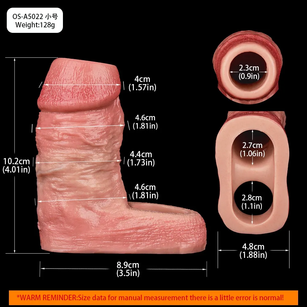 Maui 5.9” x 1.77” Realistic Thick Cock Girth Sleeve (S-L)