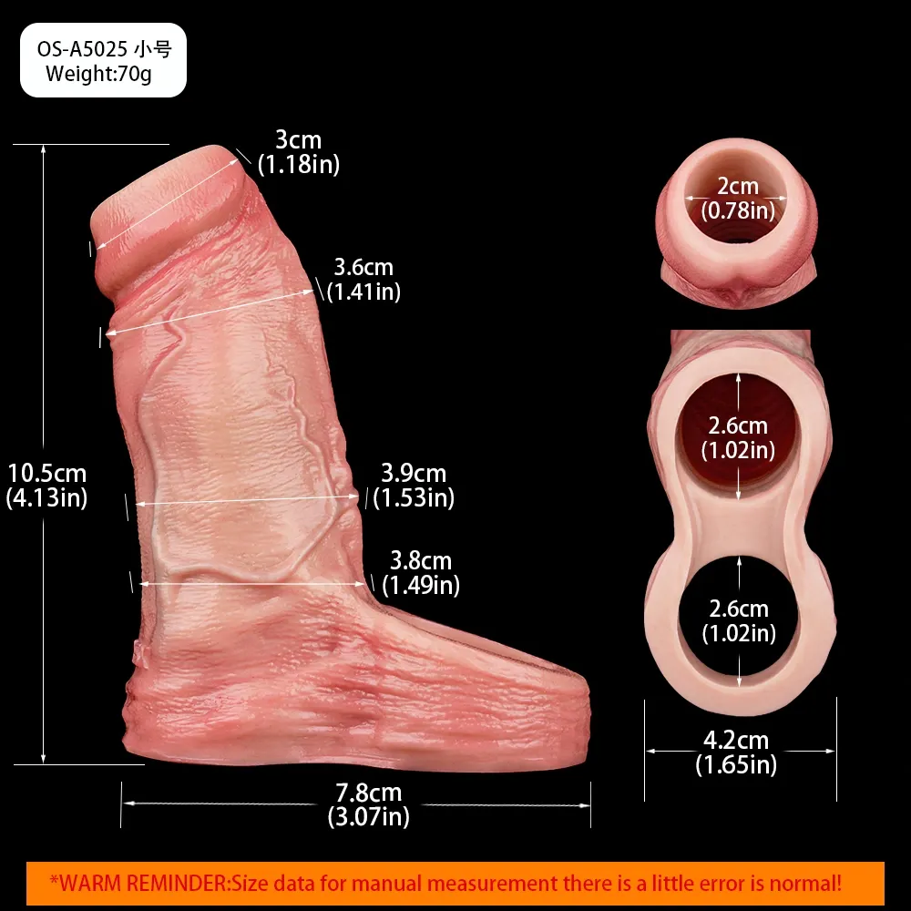 James 6.1” x 1.9” Silicone Male Cock Girth Sleeve