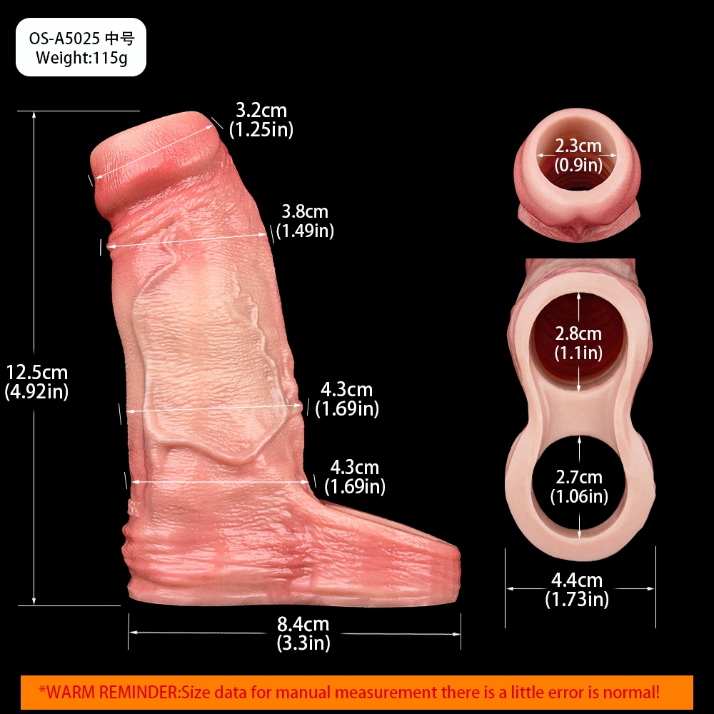 James 6.1” x 1.9” Silicone Male Cock Girth Sleeve