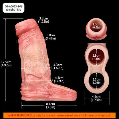 James 6.1” x 1.9” Silicone Male Cock Girth Sleeve
