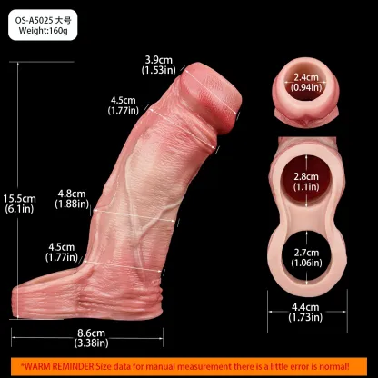 James 6.1” x 1.9” Silicone Male Cock Girth Sleeve