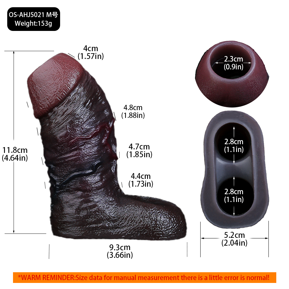 Jim 6.7“ x 2.2” Black Liquid Silicone Penis Girth Sleeve