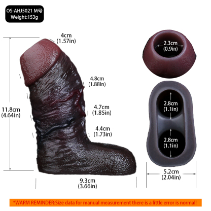 Jim 6.7“ x 2.2” Black Liquid Silicone Penis Girth Sleeve