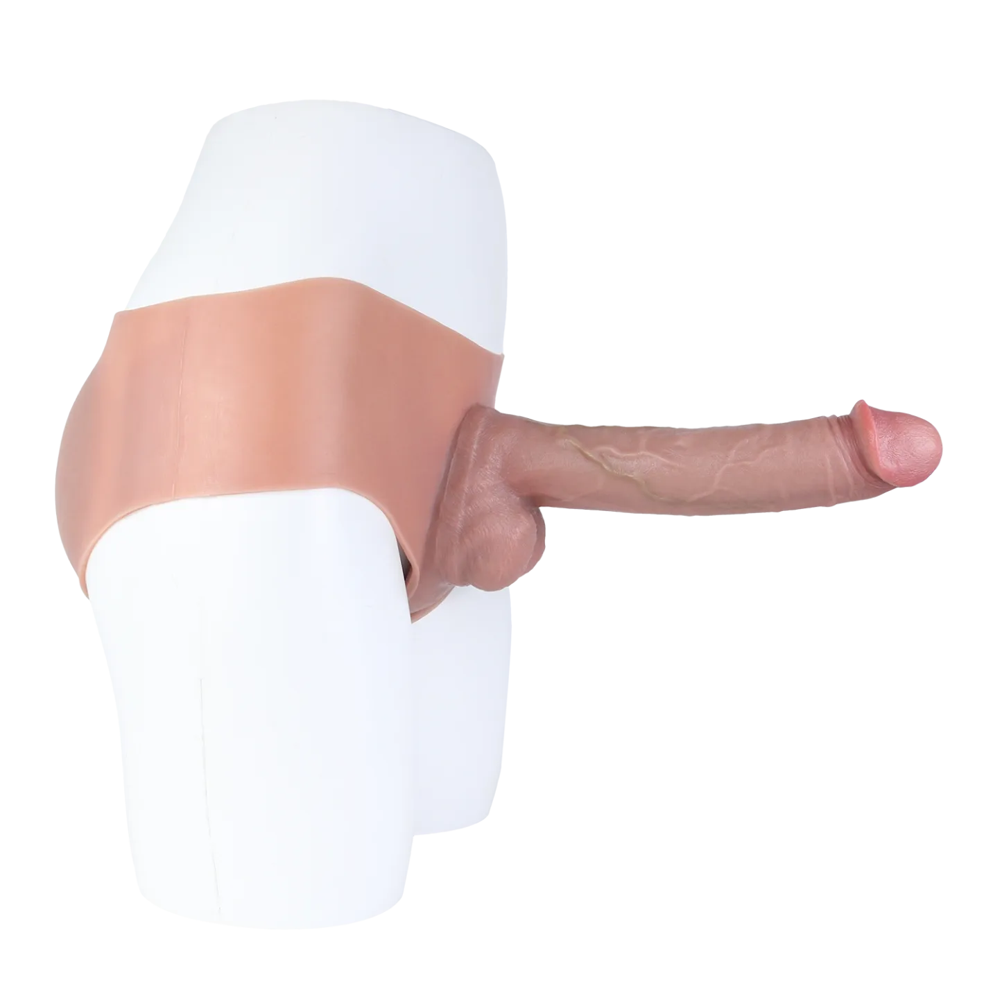 Owen 10"x2" Realistic Wearable Penis Sleeve with 3 Adjustable Plugs for Male Enhancement