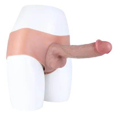 Owen 10"x2" Realistic Wearable Penis Sleeve with 3 Adjustable Plugs for Male Enhancement