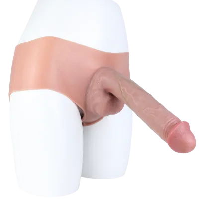 Owen 10"x2" Realistic Wearable Penis Sleeve with 3 Adjustable Plugs for Male Enhancement