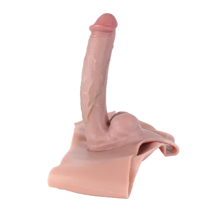 Owen 10"x2" Realistic Wearable Penis Sleeve with 3 Adjustable Plugs for Male Enhancement