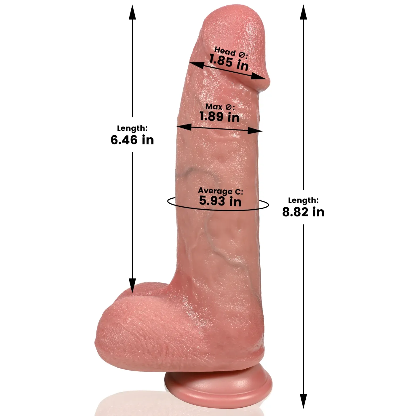 Jamie 6.5"x1.9" Life Like Dildos With 10 Modes Thrusting