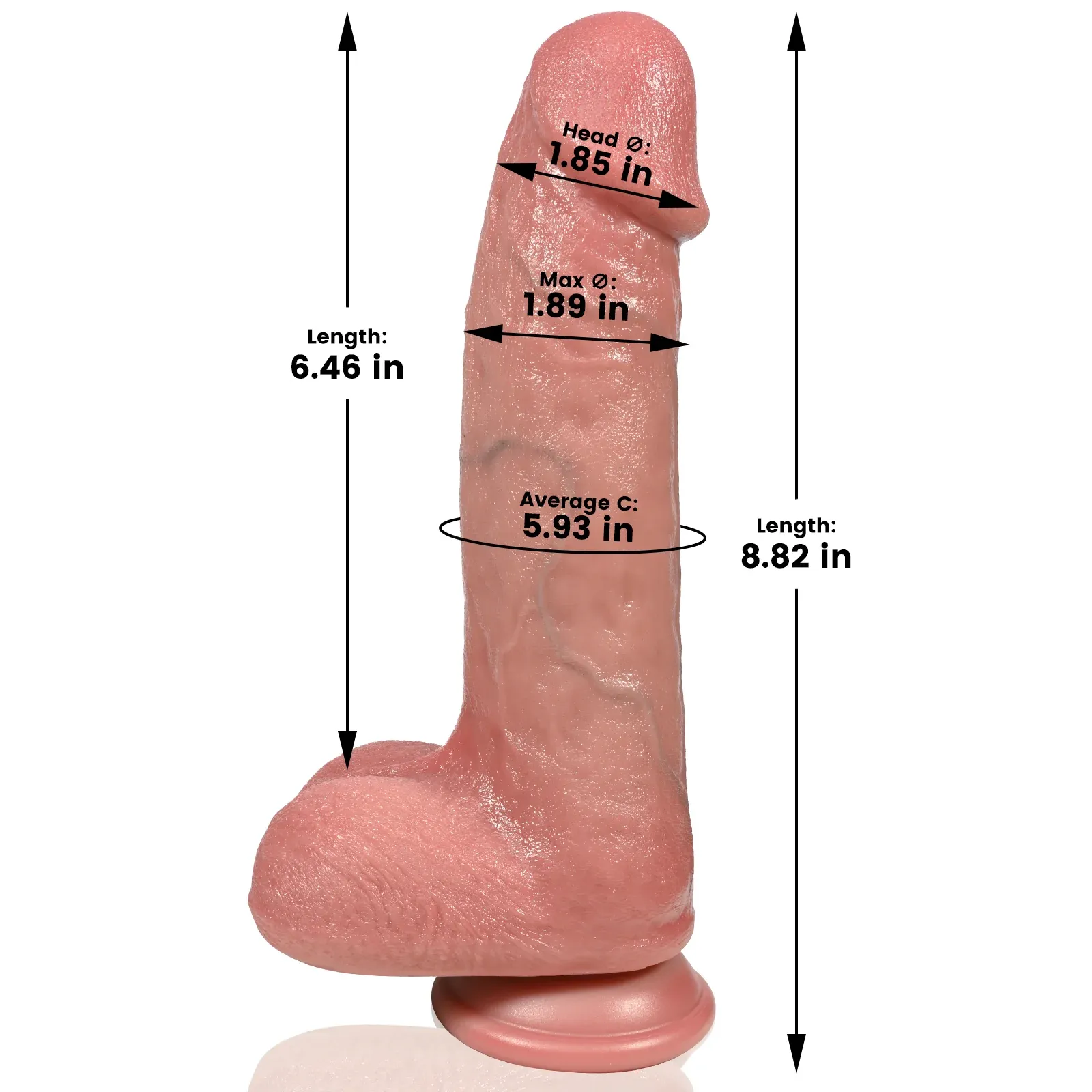 Jamie 6.5"x1.9" Life Like Dildos With 10 Modes Thrusting