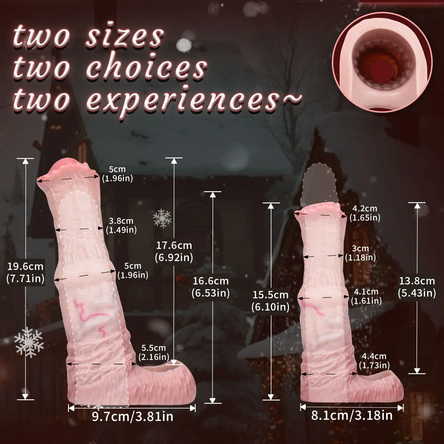 Realistic Horse Penis Sleeve, Fantasy Sleeve, 2 Sizes For Enhancing & Delay Ejaculation