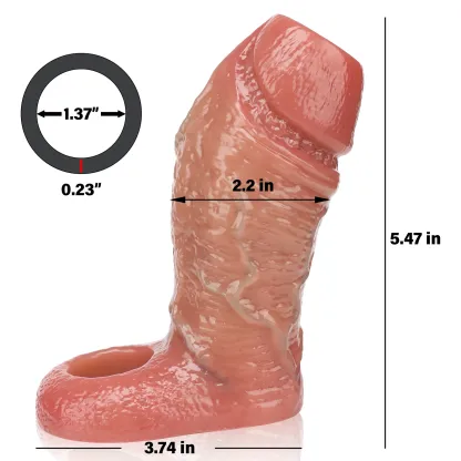 Robby 5.5" x 2.2" Realistic Open-End Thick Penis Girth Sleeve 