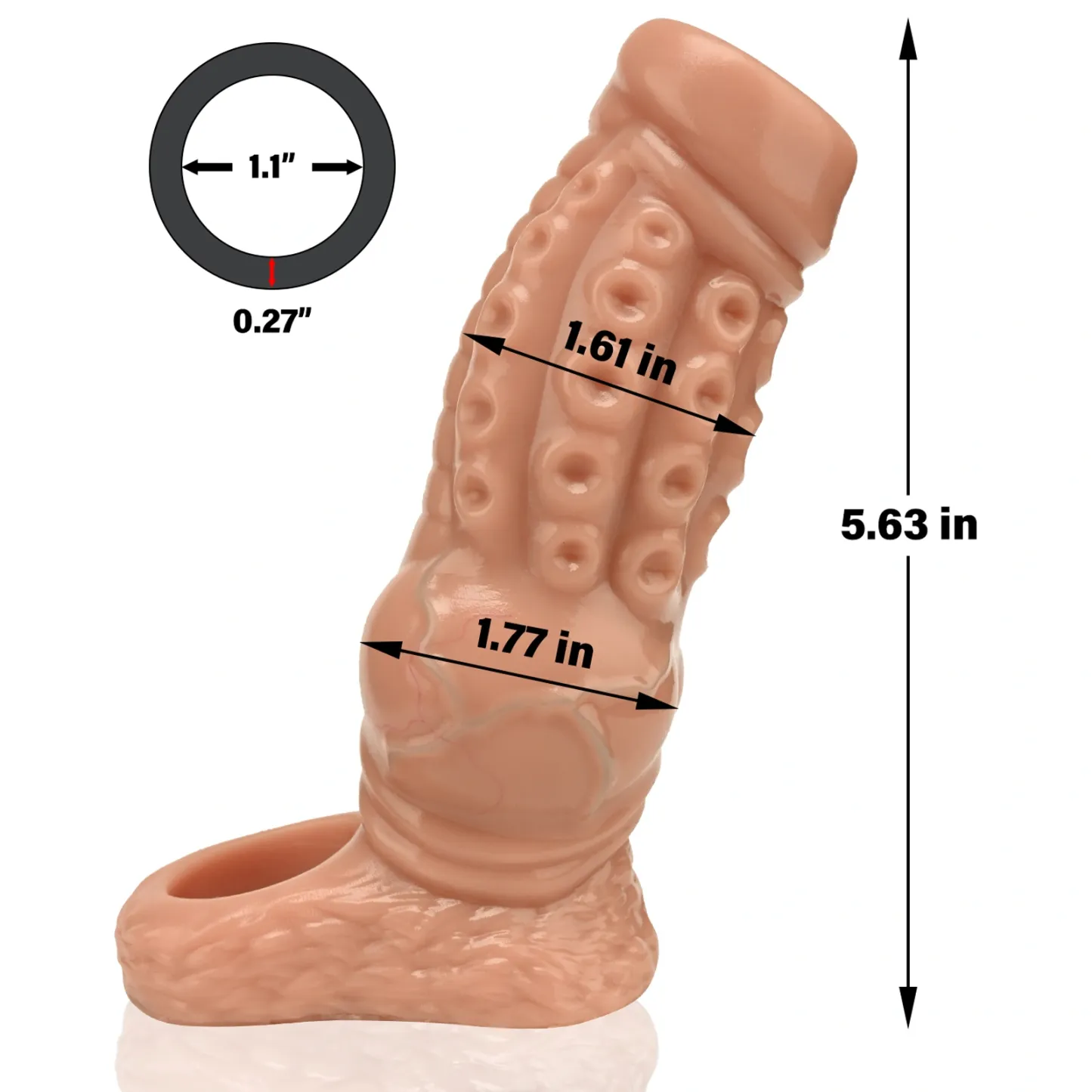 Sebastian 5.6" x 1.6" Cock Girth Sleeve In Fantasy Shape