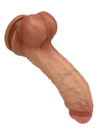 Silas 7.2" x 2"  Flesh-Tone Curved Realistic Dildos