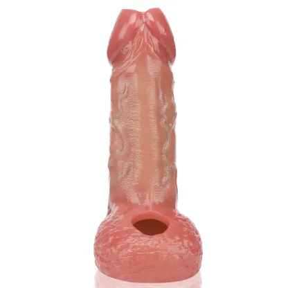 Smith 7.7" x 2.1" Flesh Open-End Realistic Cock Girth Sleeve 