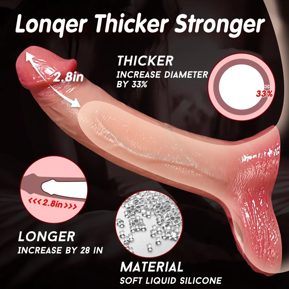 Tyler 9.1"× 1.9"  Electric Penis Sleeve With 9 Vibration Modes