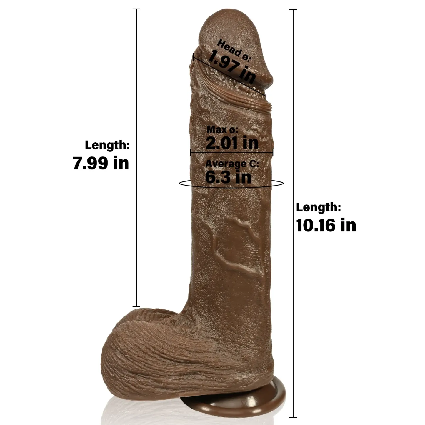 Garry 10 inch Huge Black Realistic Vibrating Dildo 