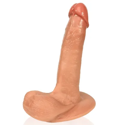 Hugo 6.9" x 1.5" Flesh Realistic Dildo With Sliding Skin and Moving Balls