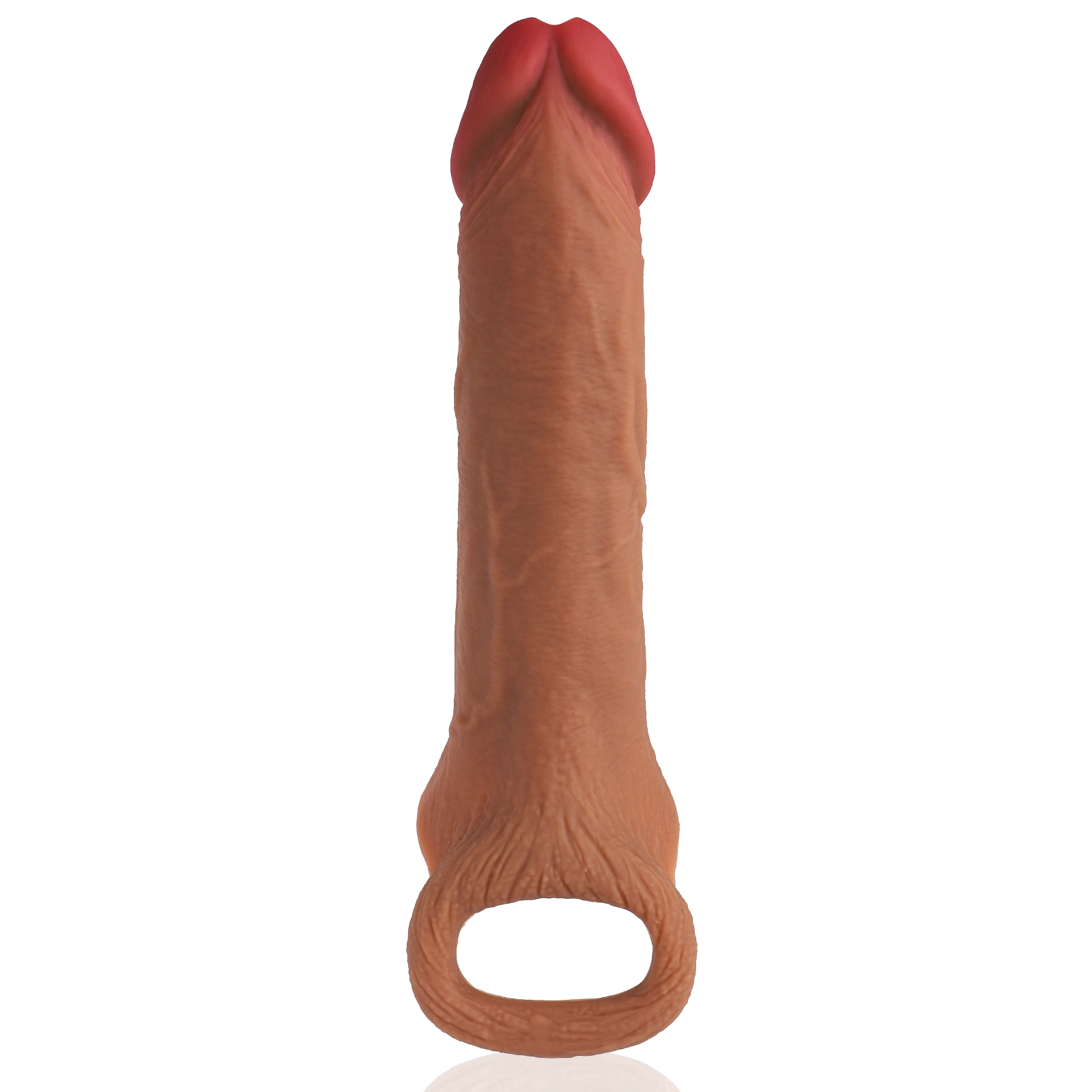 Mehran 8.4" x 2" Brown Realistic Open Ended Penis Sleeves (L/M)
