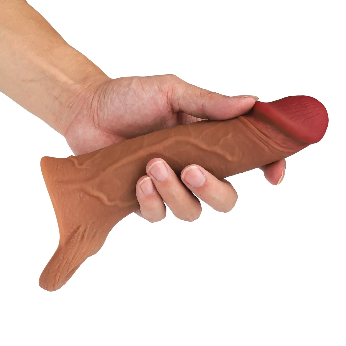 Mehran 8.4" x 2" Brown Realistic Open Ended Penis Sleeves (L/M)