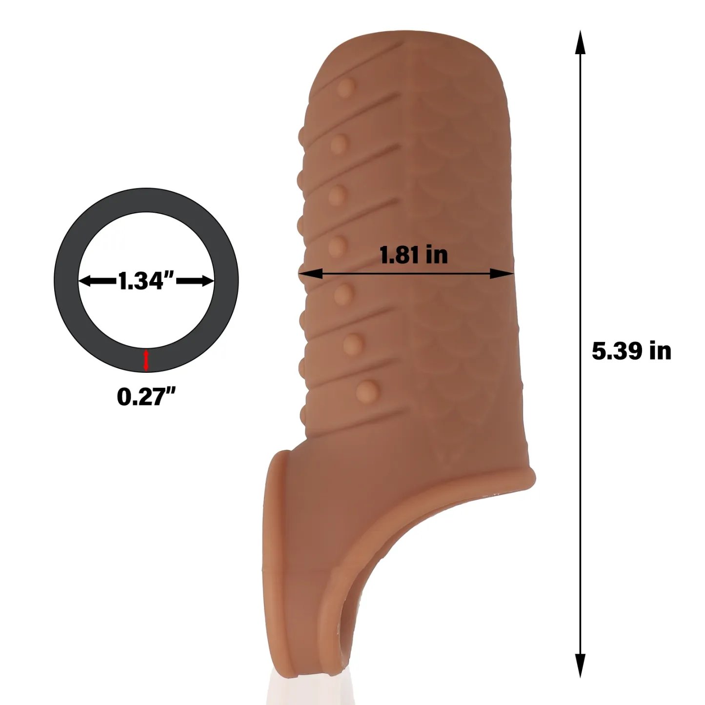 Richard 5.39” x 1.81” Silicone Penis Girth Sleeve