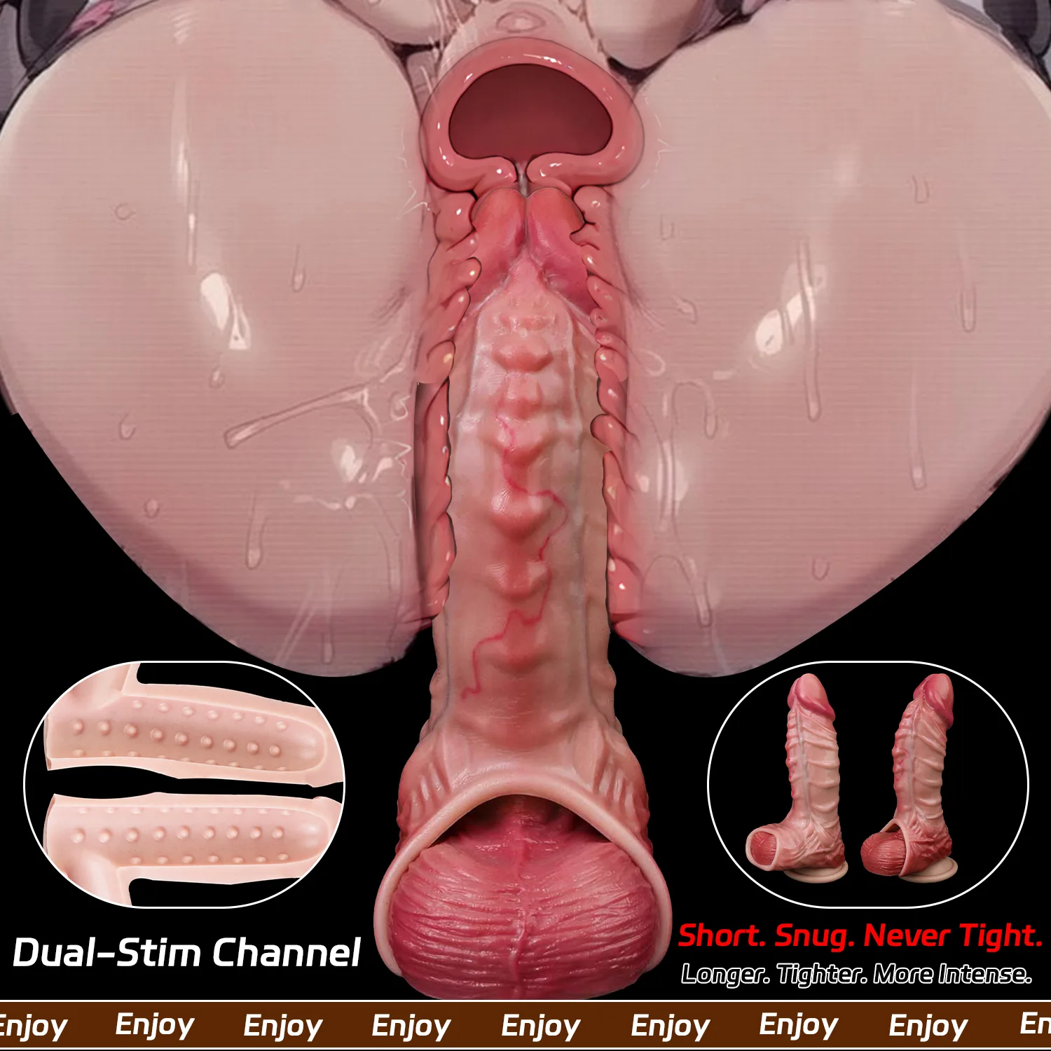 Yatoro 6.2"x1.7" Realistic Penis Sleeve – Extension, Girth & Delay Enhancer