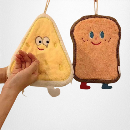 Cute, thickened, quick-drying hanging hand towel