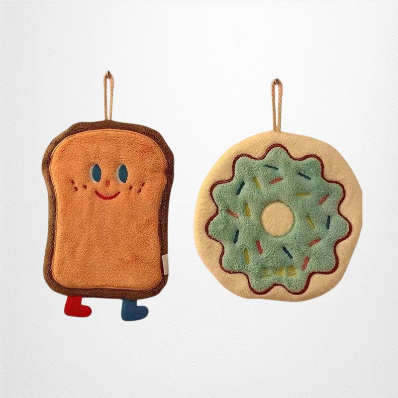 Cute, thickened, quick-drying hanging hand towel