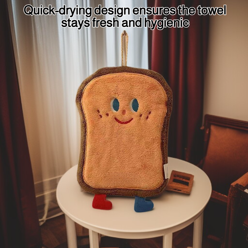 Cute, thickened, quick-drying hanging hand towel