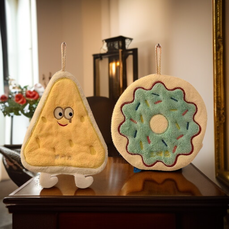 Cute, thickened, quick-drying hanging hand towel