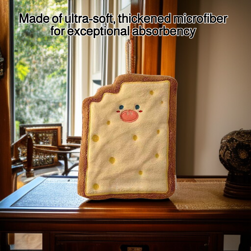 Cute, thickened, quick-drying hanging hand towel