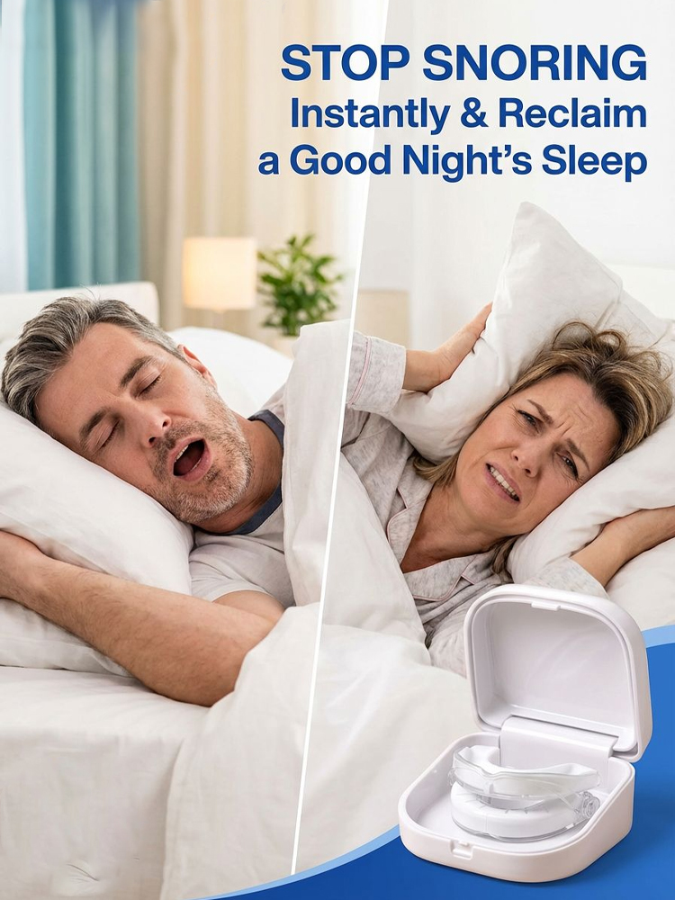[Doctor Recommended] Professional Smart Anti-Snoring Device【Stop snoring in 1 second and restore deep sleep.】