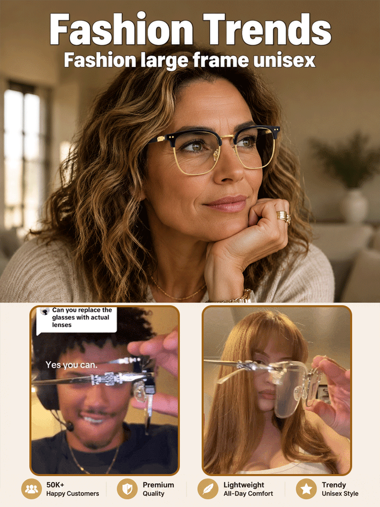 [No Eye Exam Required] Retro-Style Smart Zoom Photochromic Reading Glasses【It also features photochromic properties, blue light protection, and fatigue reduction!】