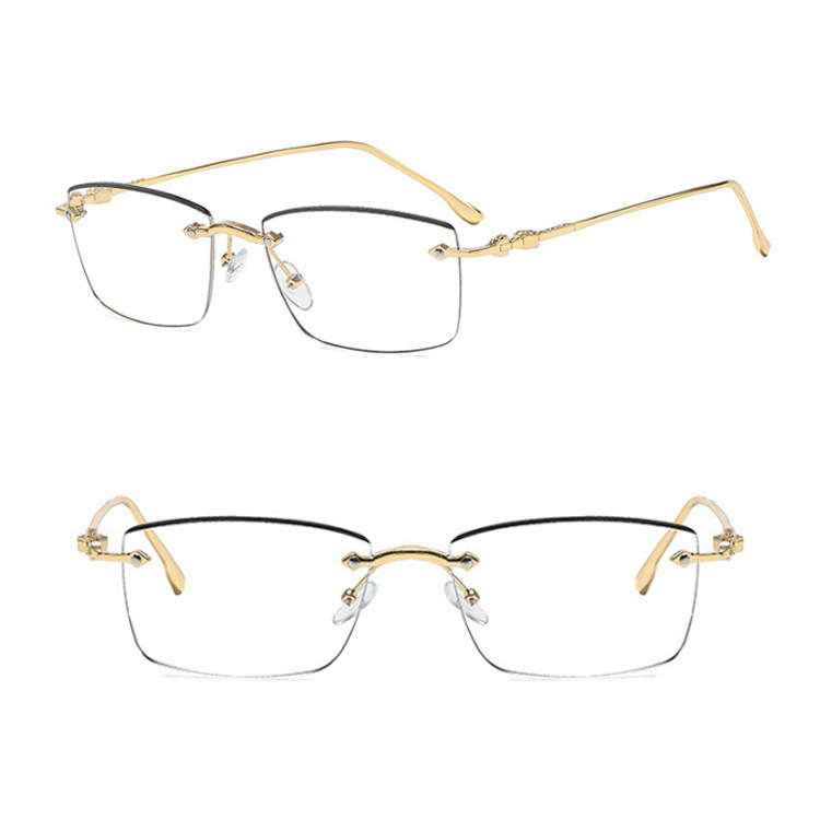 【A Single Pair for Both Near and Far Vision】Pure Titanium Frameless Blue Light Blocking Reading Glas