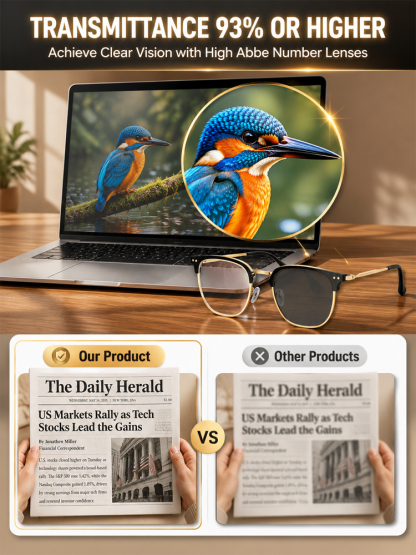 [No Eye Exam Required] Retro-Style Smart Zoom Photochromic Reading Glasses【It also features photochromic properties, blue light protection, and fatigue reduction!】
