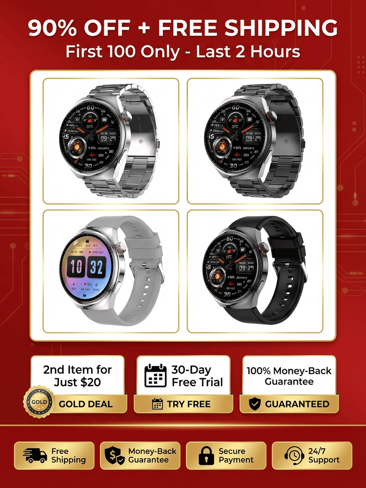 Steel strap Watch4 Pro blood sugar watch【Make calls, monitor your health—your smart life manager!】