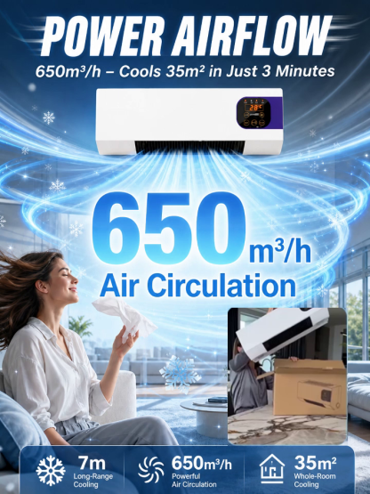 【Cools down in 3 seconds, a summer essential!】Wall-mounted Heating and Cooling Air Conditioner【One unit is equivalent to four, meeting all your needs!】