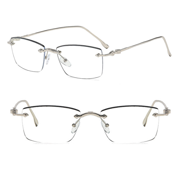 【A Single Pair for Both Near and Far Vision】Pure Titanium Frameless Blue Light Blocking Reading Glas