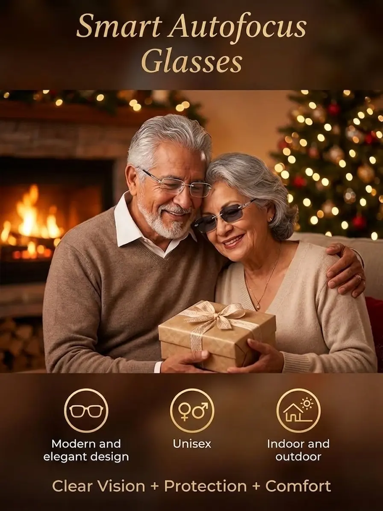 Diamond-cut rimless anti-blue light color-changing glasses，No more eye tests: Autofocus technology automatically adjusts to your eyesight.