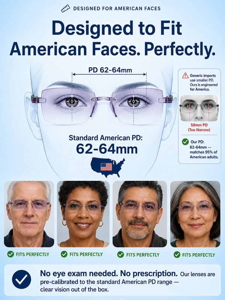 [For a limited time only: Buy 1, get 1 free!] [Regain youthful vision] Smart zoom reading glasses with diamond-cut edges [Automatic zoom / Photochromic color adjustment / Blue light filter / Anti-fatigue effect]